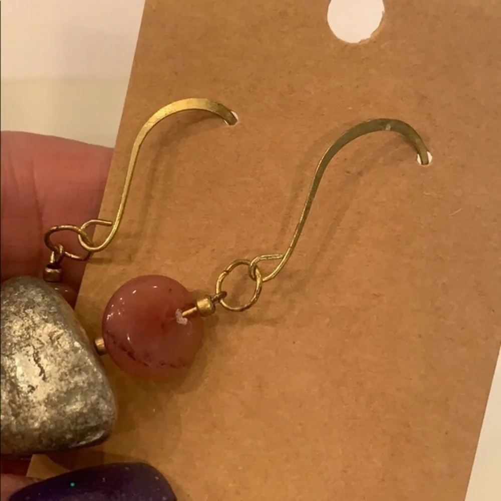 💐5/25 glass stone drop dangle statement